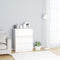 vidaXL - Dressoir - 60x35x76 - cm - bewerkt - hout - hoogglans - wit