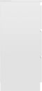 vidaXL - Dressoir - 60x35x76 - cm - bewerkt - hout - hoogglans - wit