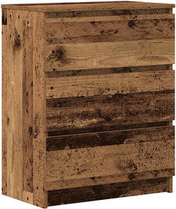 vidaXL - Dressoir - 60x35x76 - cm - bewerkt - hout - oud - houtkleurig
