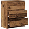 vidaXL - Dressoir - 60x35x76 - cm - bewerkt - hout - oud - houtkleurig
