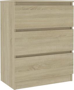 vidaXL - Dressoir - 60x35x76 - cm - bewerkt - hout - sonoma - eikenkleurig