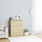 vidaXL - Dressoir - 60x35x76 - cm - bewerkt - hout - sonoma - eikenkleurig