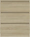vidaXL - Dressoir - 60x35x76 - cm - bewerkt - hout - sonoma - eikenkleurig