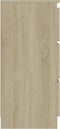 vidaXL - Dressoir - 60x35x76 - cm - bewerkt - hout - sonoma - eikenkleurig