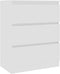 vidaXL - Dressoir - 60x35x76 - cm - bewerkt - hout - wit