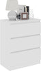 vidaXL - Dressoir - 60x35x76 - cm - bewerkt - hout - wit