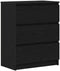 vidaXL - Dressoir - 60x35x76 - cm - bewerkt - hout - zwart - eikenkleurig