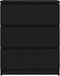 vidaXL - Dressoir - 60x35x76 - cm - bewerkt - hout - zwart - eikenkleurig