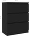 vidaXL - Dressoir - 60x35x76 - cm - bewerkt - hout - zwart