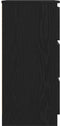 vidaXL - Dressoir - 60x35x76 - cm - bewerkt - hout - zwart - eikenkleurig