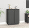 vidaXL - Dressoir - 60x35x80 - cm - massief - grenenhout - grijs