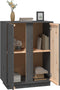 vidaXL - Dressoir - 60x35x80 - cm - massief - grenenhout - grijs