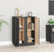 vidaXL - Dressoir - 60x35x80 - cm - massief - grenenhout - grijs