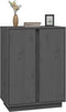 vidaXL - Dressoir - 60x35x80 - cm - massief - grenenhout - grijs