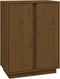 vidaXL - Dressoir - 60x35x80 - cm - massief - grenenhout - honingbruin