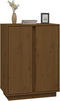 vidaXL - Dressoir - 60x35x80 - cm - massief - grenenhout - honingbruin