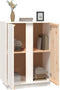 vidaXL - Dressoir - 60x35x80 - cm - massief - grenenhout - wit