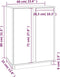 vidaXL - Dressoir - 60x35x80 - cm - massief - grenenhout - wit