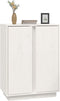 vidaXL - Dressoir - 60x35x80 - cm - massief - grenenhout - wit