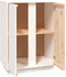 vidaXL - Dressoir - 60x35x80 - cm - massief - grenenhout - wit