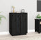 vidaXL - Dressoir - 60x35x80 - cm - massief - grenenhout - zwart