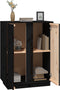 vidaXL - Dressoir - 60x35x80 - cm - massief - grenenhout - zwart