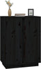 vidaXL - Dressoir - 60x35x80 - cm - massief - grenenhout - zwart