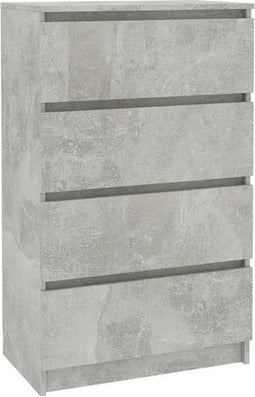 vidaXL - Dressoir - 60x35x98,5 - cm - bewerkt - hout - betongrijs