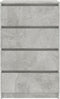 vidaXL - Dressoir - 60x35x98,5 - cm - bewerkt - hout - betongrijs