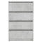 vidaXL - Dressoir - 60x35x98,5 - cm - bewerkt - hout - betongrijs