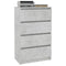 vidaXL - Dressoir - 60x35x98,5 - cm - bewerkt - hout - betongrijs