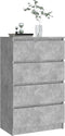 vidaXL - Dressoir - 60x35x98,5 - cm - bewerkt - hout - betongrijs