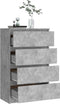 vidaXL - Dressoir - 60x35x98,5 - cm - bewerkt - hout - betongrijs