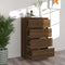 vidaXL - Dressoir - 60x35x98,5 - cm - bewerkt - hout - bruin - eikenkleur