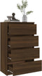 vidaXL - Dressoir - 60x35x98,5 - cm - bewerkt - hout - bruin - eikenkleur