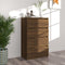 vidaXL - Dressoir - 60x35x98,5 - cm - bewerkt - hout - bruin - eikenkleur