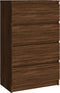 vidaXL - Dressoir - 60x35x98,5 - cm - bewerkt - hout - bruin - eikenkleur