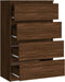 vidaXL - Dressoir - 60x35x98,5 - cm - bewerkt - hout - bruin - eikenkleur