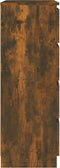 vidaXL - Dressoir - 60x35x98,5 - cm - bewerkt - hout - gerookt - eikenkleurig