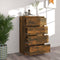 vidaXL - Dressoir - 60x35x98,5 - cm - bewerkt - hout - gerookt - eikenkleurig