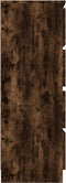 vidaXL - Dressoir - 60x35x98,5 - cm - bewerkt - hout - gerookt - eikenkleurig
