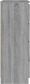 vidaXL - Dressoir - 60x35x98,5 - cm - bewerkt - hout - grijs - sonoma - eikenkleurig