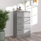 vidaXL - Dressoir - 60x35x98,5 - cm - bewerkt - hout - grijs - sonoma - eikenkleurig