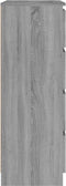 vidaXL - Dressoir - 60x35x98,5 - cm - bewerkt - hout - grijs - sonoma - eikenkleurig