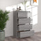 vidaXL - Dressoir - 60x35x98,5 - cm - bewerkt - hout - grijs - sonoma - eikenkleurig
