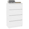 vidaXL - Dressoir - 60x35x98,5 - cm - bewerkt - hout - hoogglans - wit