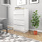 vidaXL - Dressoir - 60x35x98,5 - cm - bewerkt - hout - hoogglans - wit