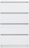 vidaXL - Dressoir - 60x35x98,5 - cm - bewerkt - hout - hoogglans - wit