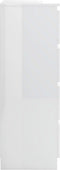vidaXL - Dressoir - 60x35x98,5 - cm - bewerkt - hout - hoogglans - wit