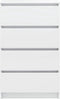 vidaXL - Dressoir - 60x35x98,5 - cm - bewerkt - hout - hoogglans - wit
